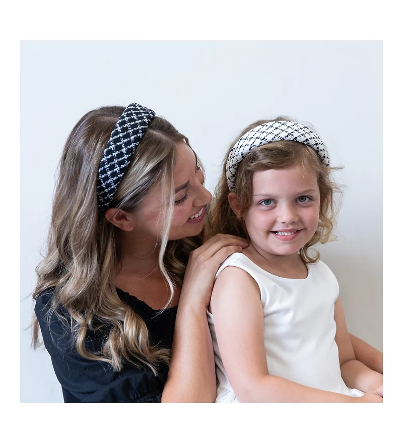 Padded Headband - Black Plaid