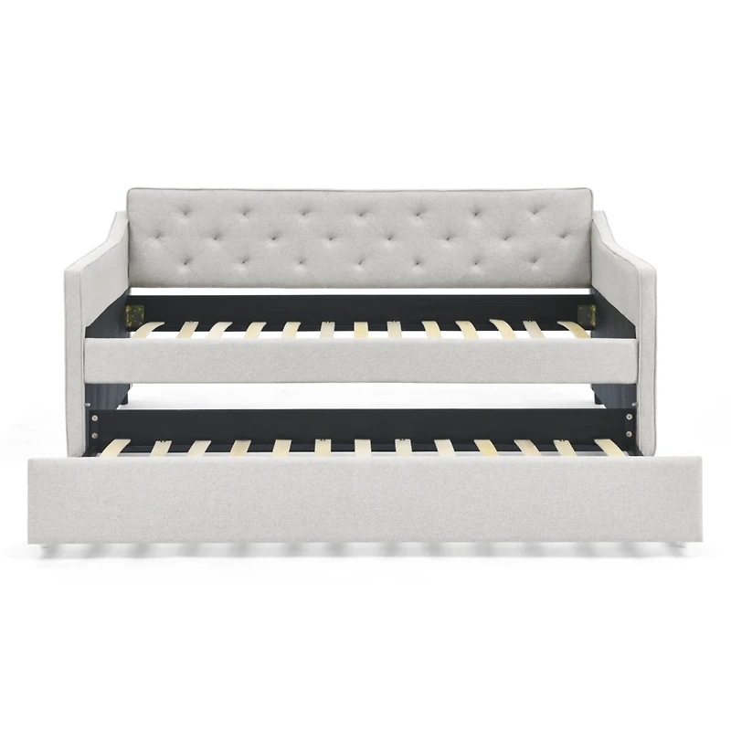 Streamdale Tufted Twin Daybed with Pullout Trundle (80.5"L)