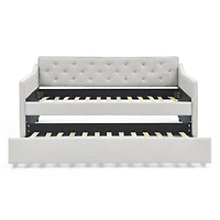 Streamdale Tufted Twin Daybed with Pullout Trundle (80.5"L)