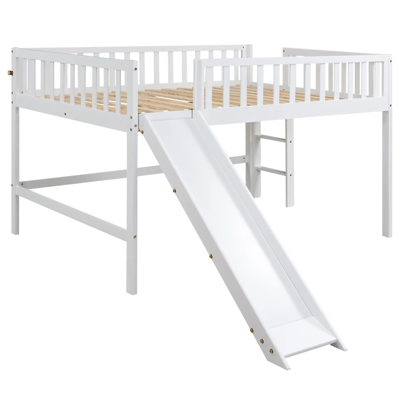 Streamdale Full Low Loft Bed With Ladder And Slide