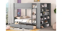 Streamdale Full Over Bunk Bed With 2 Drawers And Multilayer Cabinet