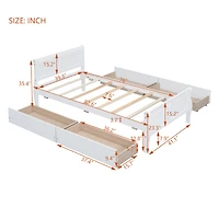 Streamdale Twin Wood Platform Bed with Drawers