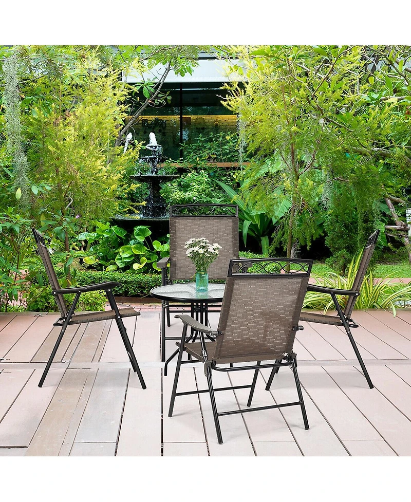 Slickblue Set of 4 Patio Folding Chairs
