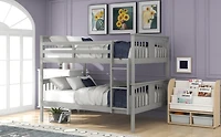 Streamdale Full Over Bunk Bed With Ladder For Bedroom, Guest Room Furniture