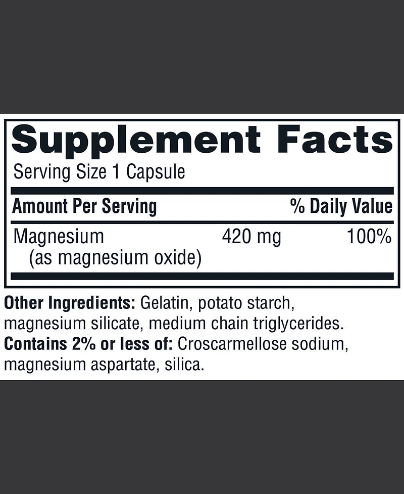 Twinlab Magnesium Caps - High Absorption Magnesium Supplement - Magnesium Capsules for Stress Relief, 420 mg, 100 Count 2 Pack