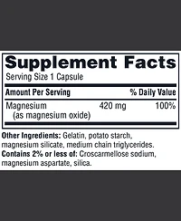 Twinlab Magnesium Caps - High Absorption Magnesium Supplement - Magnesium Capsules for Stress Relief, 420 mg, 100 Count 2 Pack