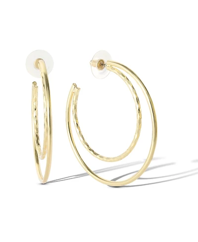 Jessica Simpson Womens Double Hoop Earrings - Gold-Tone Hoop Earrings