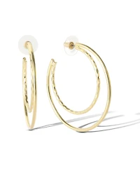 Jessica Simpson Womens Double Hoop Earrings - Gold-Tone Hoop Earrings