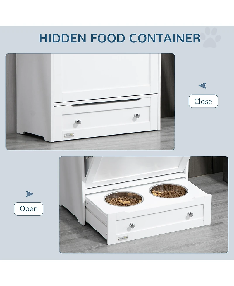 Multi-Purpose Pet Feeder Station Home, Office, or Bedroom Storage