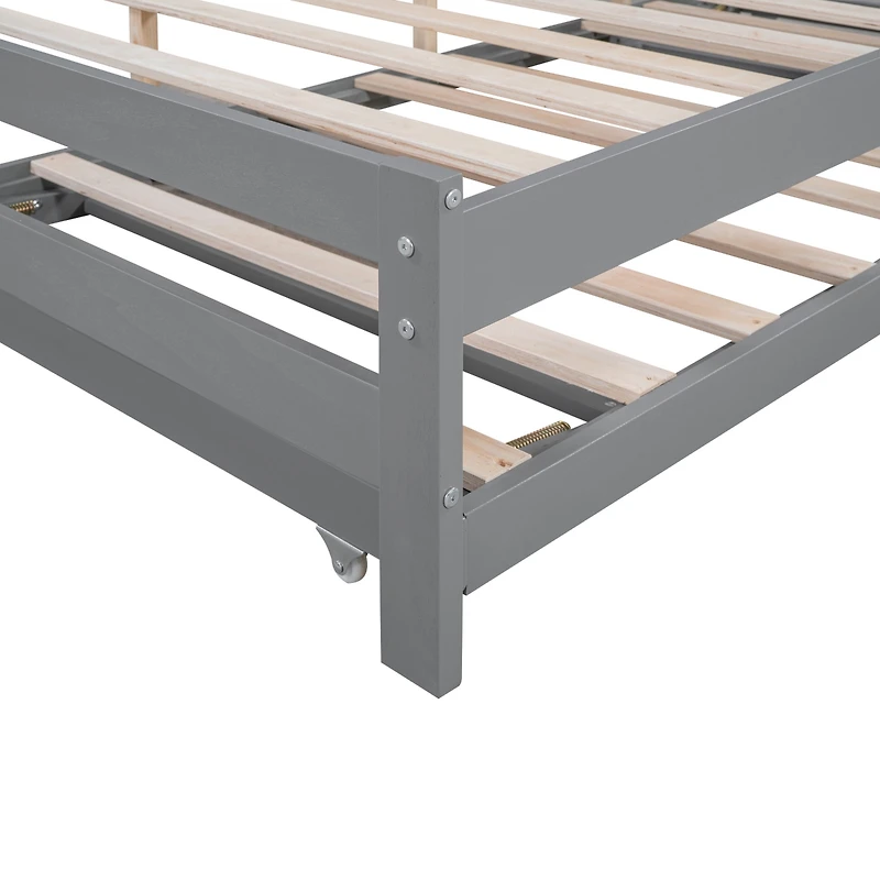Streamdale Full Platform Bed With Adjustable Trundle