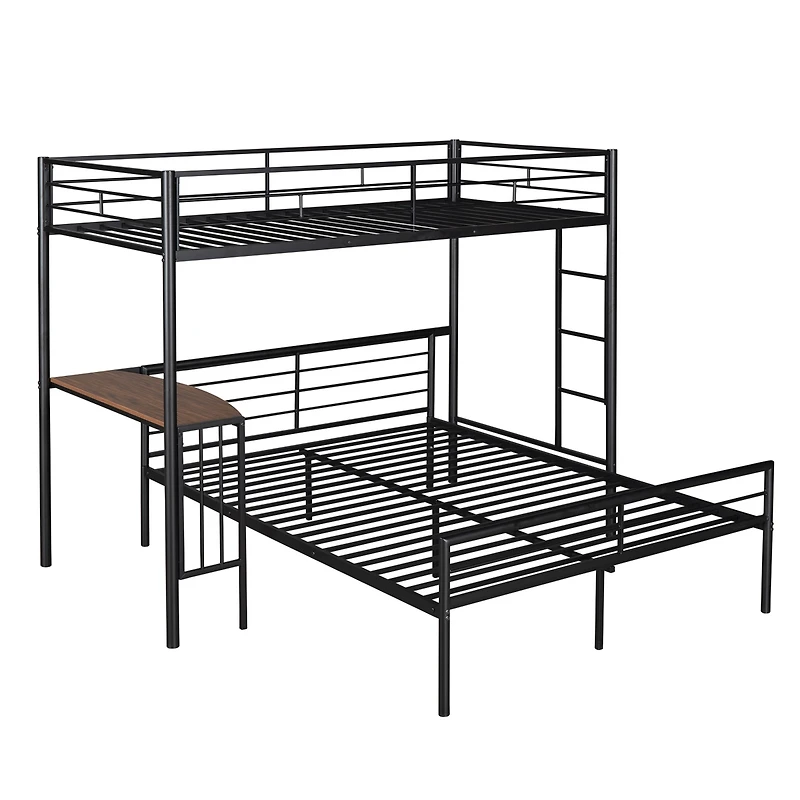 Streamdale Twin Over Full Bunk Bed with Desk and Ladder