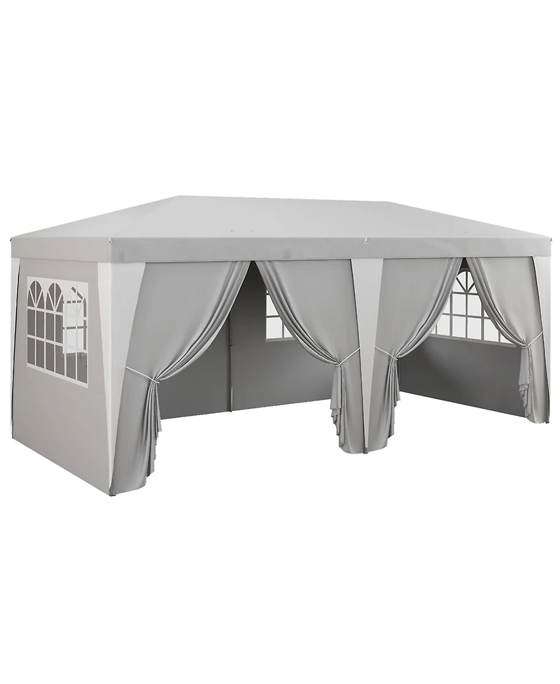 Ez Pop-Up Canopy Tent Spacious 16x16' with Adjustable Height and Included Carry Bag
