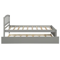 Streamdale Twin Platform Bed Wood Frame With Trundle