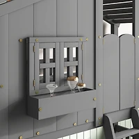 Streamdale Twin Bunk House Bed with Roof and Safety Rails