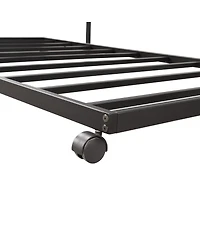 Simplie Fun Twin Daybed With Trundle Multifunctional Metal Lounge Daybed Frame For Living Room Guest Room