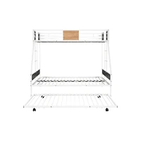 Simplie Fun Sturdy Metal Bunk Bed with Trundle & Safety Features