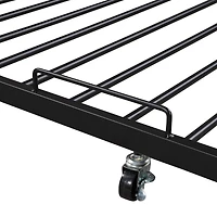 Streamdale Queen Metal Platform Bed w/ Trundle, USBs
