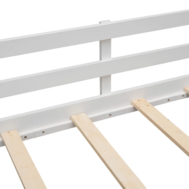 Streamdale Twin Loft Bed Wood With Two Storage Boxes