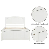 Streamdale Wood Platform Bed With Headboard, Footboard And Wood Slat Support Twin