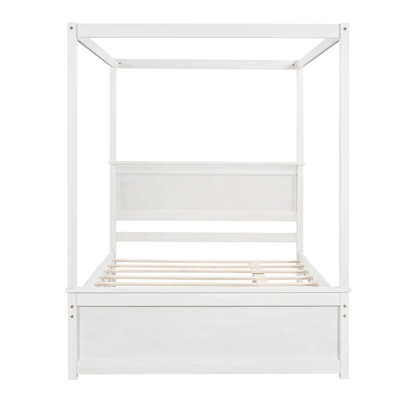Streamdale Full Size Canopy Platform Bed with Trundle