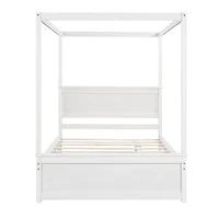 Streamdale Full Size Canopy Platform Bed with Trundle