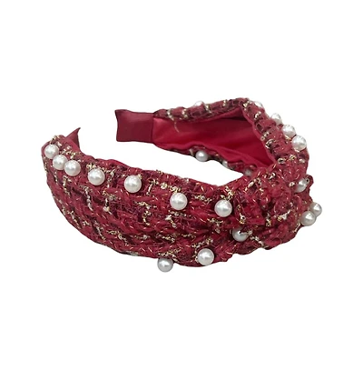 Women s It Girl Pearl Headband - Red