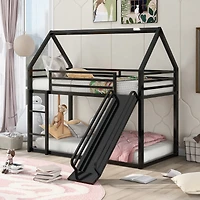 Streamdale Twin Over House Bunk Bed With Ladder And Slide