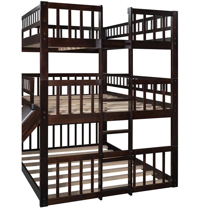 Streamdale Triple Bunk Bed with Ladder and Slide