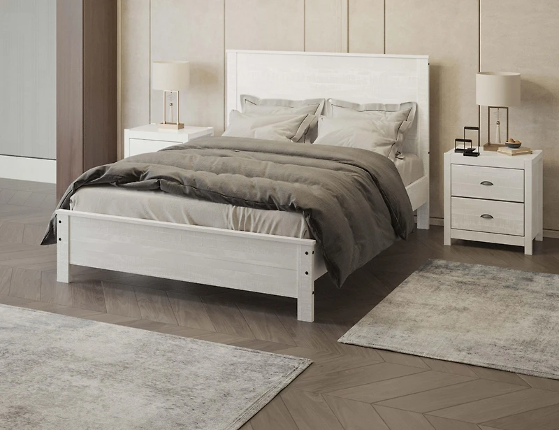 Streamdale Albany Queen Bed Frame, Modern Rustic, Solid Wood