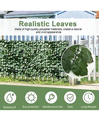 Slickblue 4 Pieces 118 x 39 Inch Artificial Ivy Privacy Fence Screen for Fence Decor