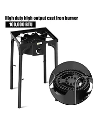 Slickblue 100 000-btu Portable Propane Outdoor Camp Stove with Adjustable Legs