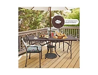 Slickblue 6 Feet Folding Portable Rattan Table with Carrying Handle