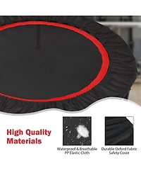 Slickblue 40 Inch Foldable Fitness Rebounder with Resistance Bands Adjustable Home