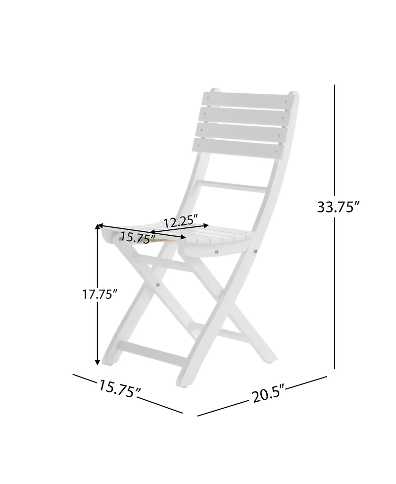 Streamdale Acacia Wood Folding Dining Chairs for Backyard Hosting