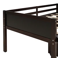 Streamdale Twin Loft Bed Wood With Two Storage Boxes