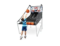 Slickblue Foldable Dual Shot Basketball Arcade Game with Electronic Scoring System