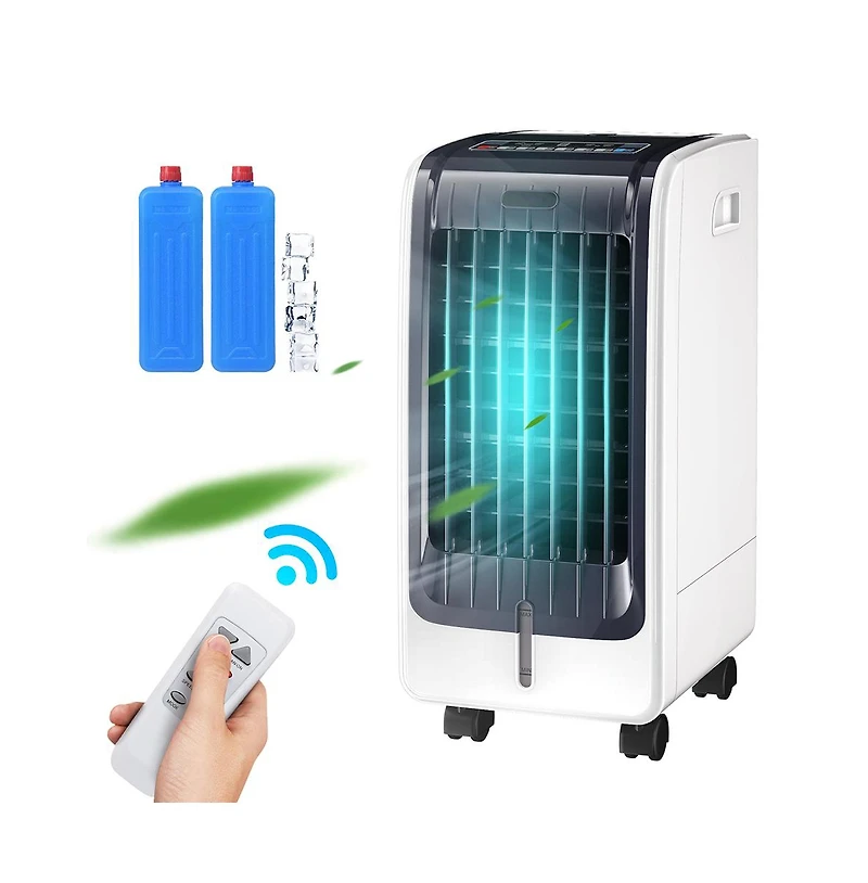 Slickblue 110V Portable Cooling Evaporative Fan with 3-Speed and 8H Timer Function