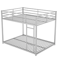 Streamdale Full Over Metal Bunk Bed, Low Bed With Ladder