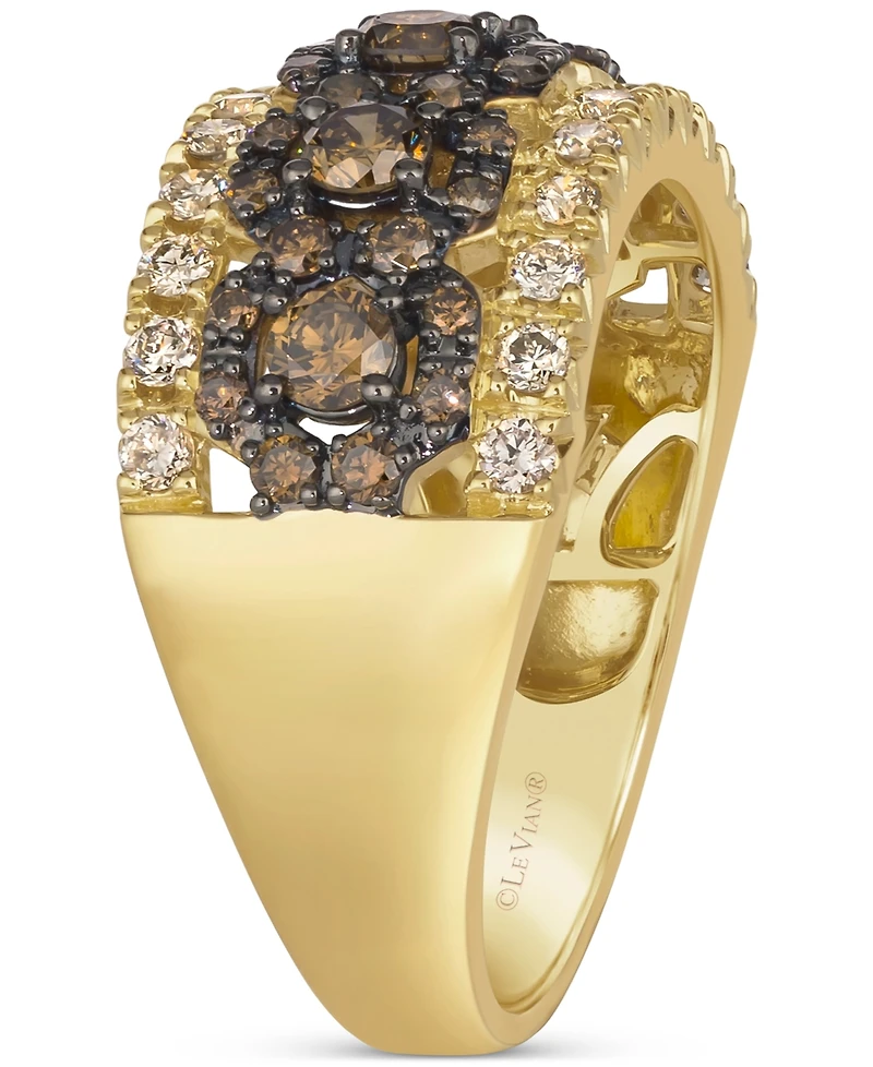 Le Vian Chocolate Diamond & Nude Diamond Fancy Openwork Ring (1-1/6 ct. t.w.) in 14k Gold