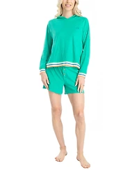 Ocean Pacific Women's Sunset Chaser Hoodie Short Set