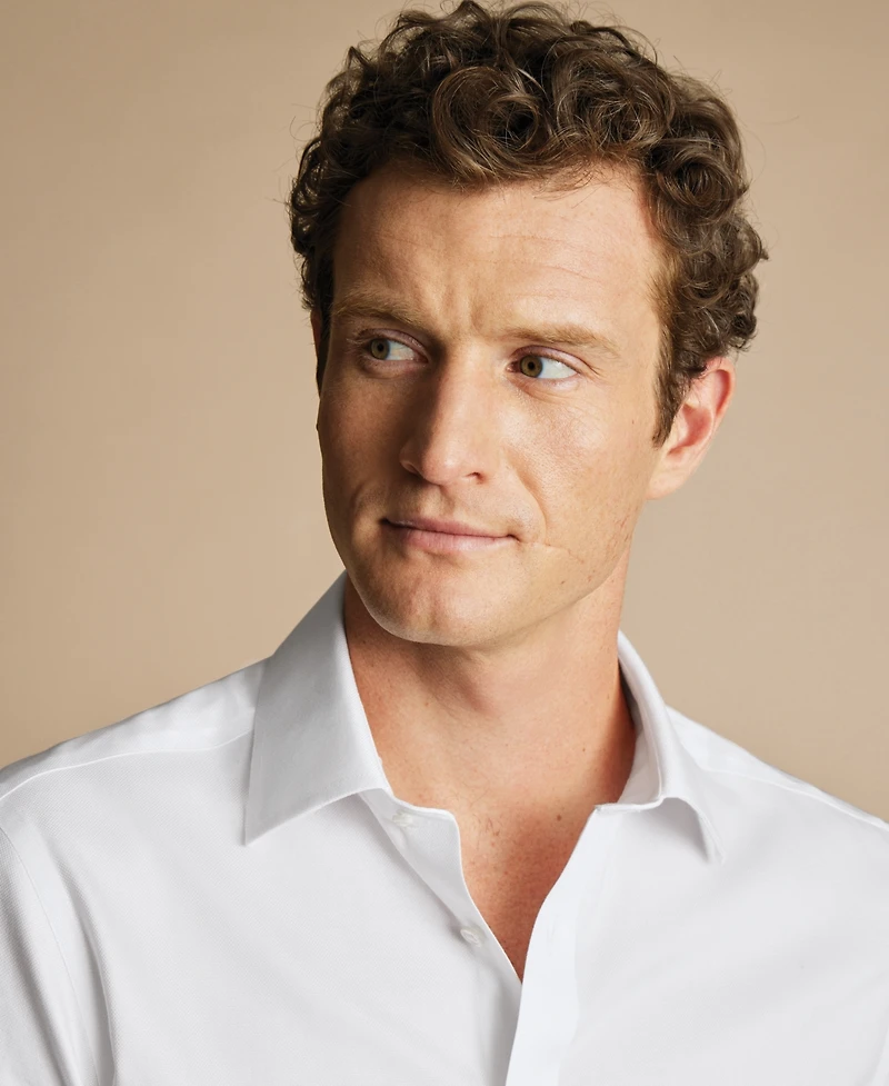 Charles Tyrwhitt Men's Slim-Fit Non-Iron Royal Oxford Dress Shirt