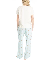 Ocean Pacific Women's Vibes T-shirt/Voile pant