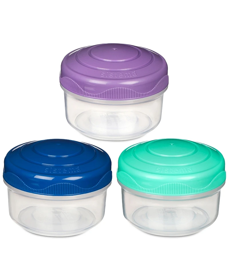 Sistema 3-Pack To Go Mini Bites Food Storage Containers