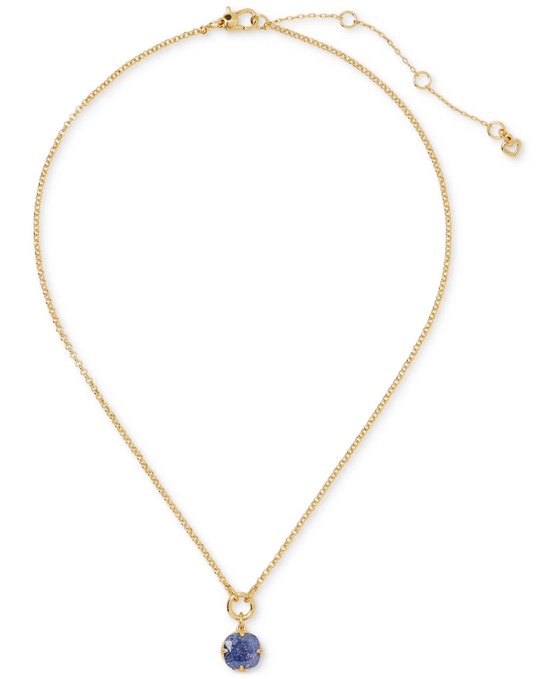 kate spade new york Gold-Tone Pop of Joy Spade Flower Pendant Necklace, 16" + 3" extender