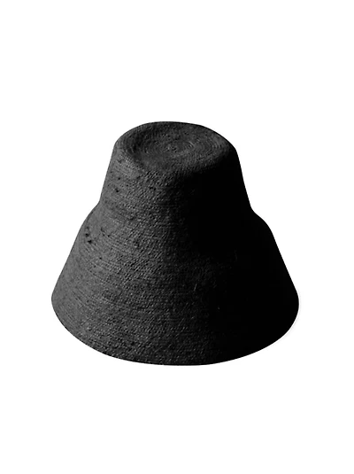 Brunna.co Naomi Jute Clochet Straw Hat in Black
