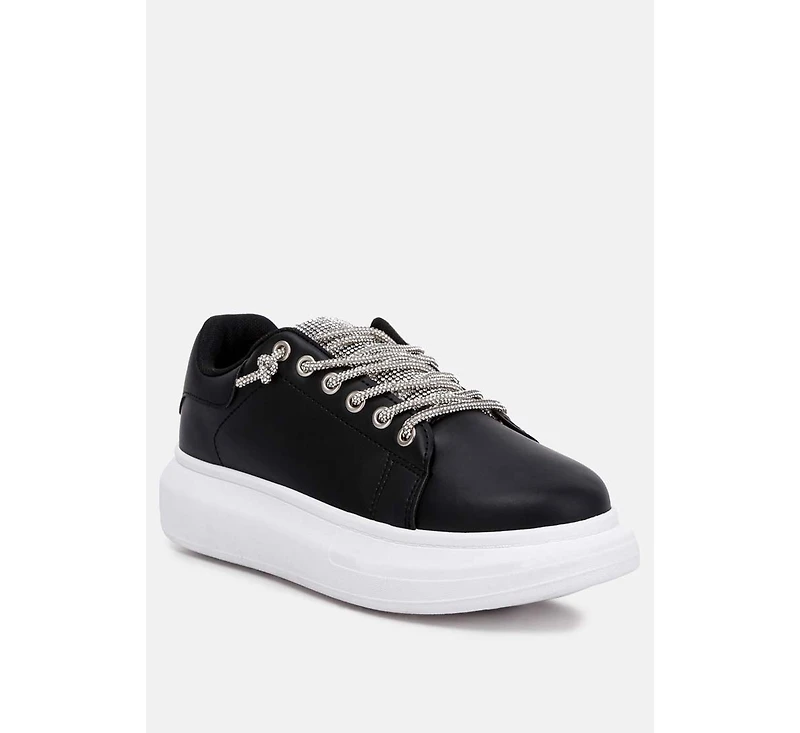 London Rag Jaxen rhinestones lace up sneakers