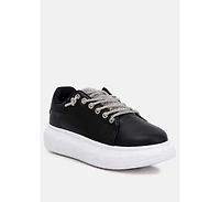 London Rag Jaxen rhinestones lace up sneakers