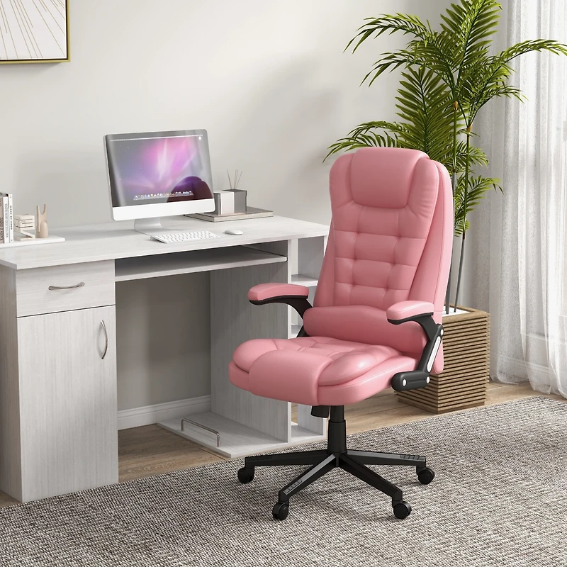 Homcom High-Back Vibration Massage Chair, Heating Office