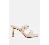 edm queen diamante embellished glitter sandals