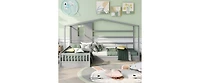 Streamdale Twin Bed with L-Structure Fence, Espresso